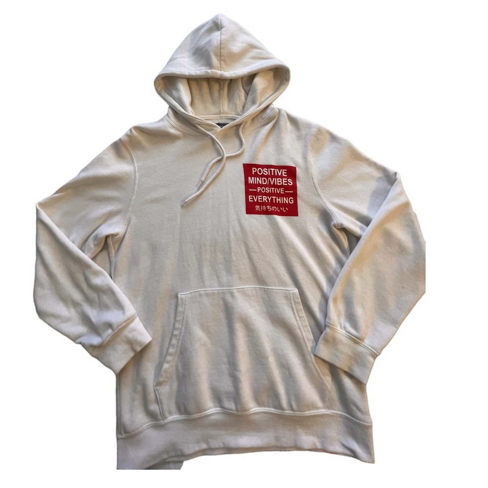 H&M POSITIVE MIND/VIBES - POSITIVE - EVERYTHING (White Hoodie)